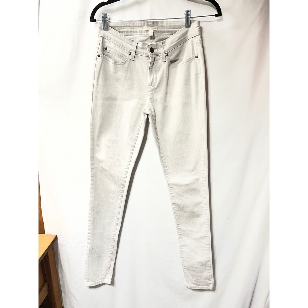 Eileen Fisher Womens Light Gray Stretch Skinny Jeans Size 0 Stone Wash Denim